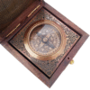 Top view of a Antique Finish brass compass