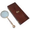 Top view of Magnifying Glass with wood box