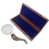 Top view of Magnifying Glass with wood box