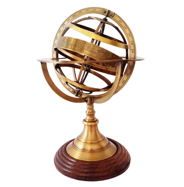 Front Side of Armillary Sphere World Globe