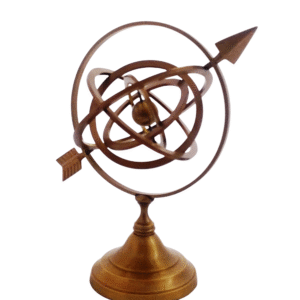 Side view of Armillary Sphere with Sundial Arrow