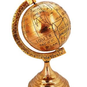 Side view of Brass Globe