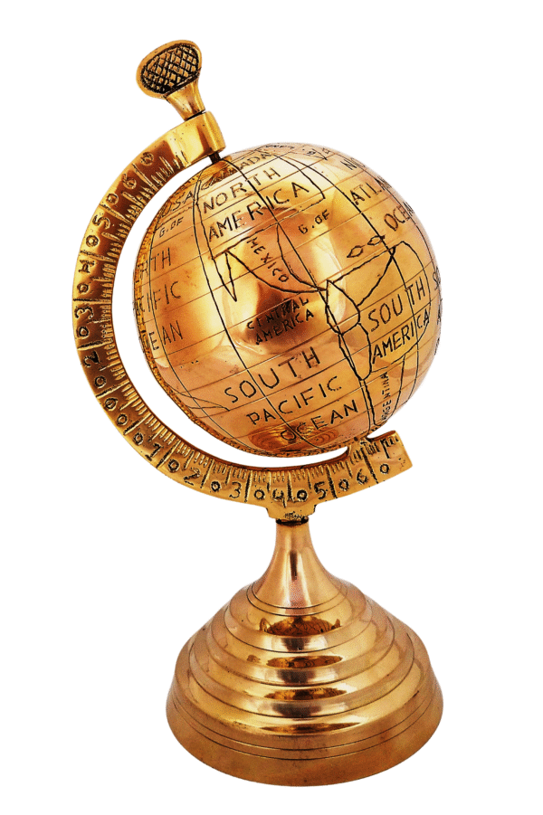 Side view of Brass Globe