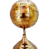 Vintage Solid Brass World Map Globe - Image 3