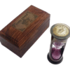Top view of Sand Timer with wood box