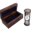 3.5" Antique Commando Brass White Sand Timer/Hourglass in Wood Box | Maritime Gift - Image 4