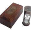 Top view of Sand Timer with wood box
