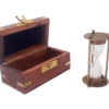 Side view of Sand Timer with wood box