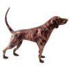 Antique Copper Finish Metal Dog Sculptures - Image 2