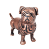 Front view of Antique Copper Finish Metal Pug Dog Sculptures