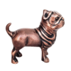 Antique Copper Finish Metal Pug Dog Sculptures - Image 4