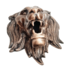 Antique Copper Finish Metal Lion Head Sculptures Wall Mount - Image 2