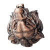 Antique Copper Finish Metal Lion Head Sculptures Wall Mount - Image 4