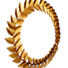 Left side view of Metallic Round Wreath
